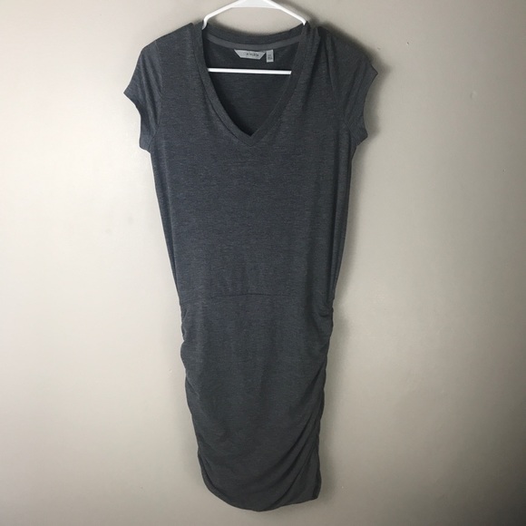 Athleta Dresses & Skirts - Athleta grey gathered side knit dress xs
